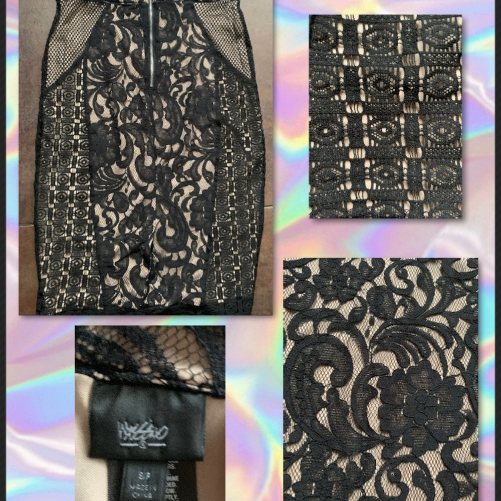 Mossimo black lace mini skirt